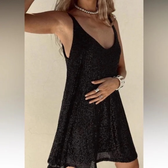 Luxe Hot Pink Sequin Tank party Evening Holiday Mini dress - Picture 8 of 14